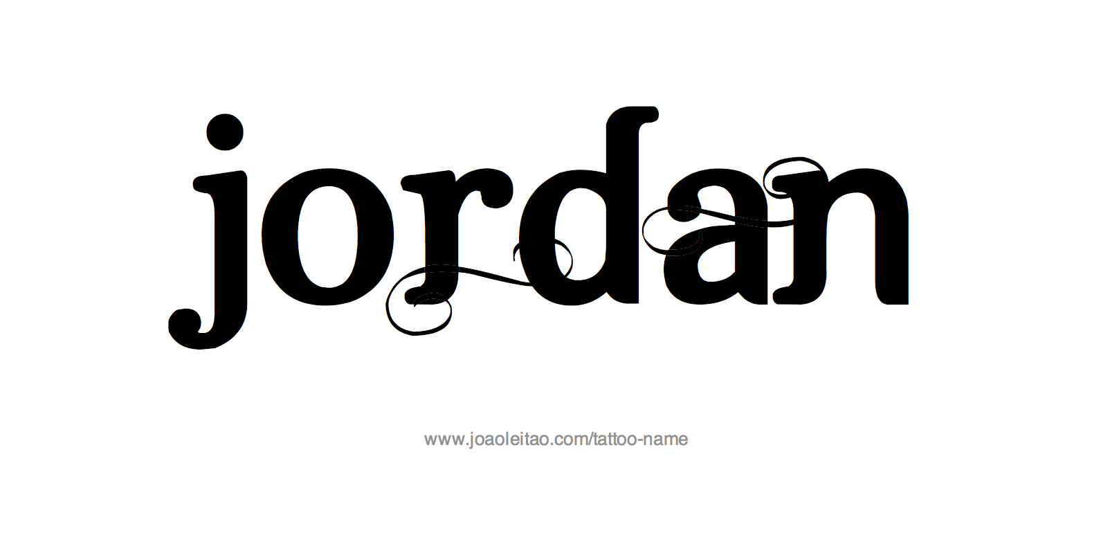 Jordan Name Tattoo Designs